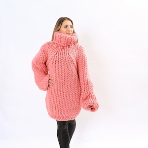 Huge Merino Wool sweater , Turtleneck wool sweater, Bulky sweater , Merino wool sweater, Super chunky sweater , Merino chunky sweater